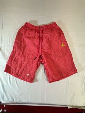 Jordan Red and Black Athletic Shorts with Mesh Lining